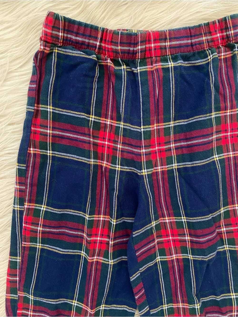 Petite Plume Windsor Tartan Red Plaid Kid's Brushed Twill Pajama Set Christmas 3